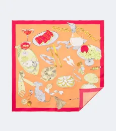 Cocktail silk scarf