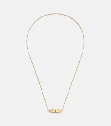 Coco Micro 18kt gold locket necklace with emeralds Coco Micro 18kt gold locket necklace with emeralds