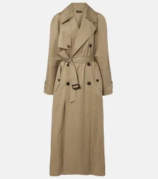 Cocoon cotton twill trench coat