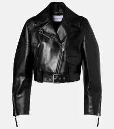 Cocoon cropped leather biker jacket Cocoon cropped leather biker jacket