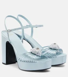 Cœur Royal satin platform sandals Cœur Royal satin platform sandals