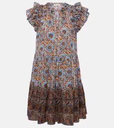 Coletta ruffled cotton-blend minidress Coletta ruffled cotton-blend minidress