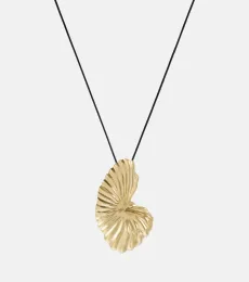 Collar con colgante Birth of Venus chapado en oro de 24 ct