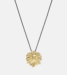 Collar con colgante Ilios chapado en oro de 24 ct