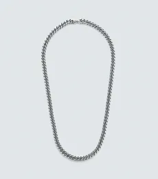 Collar de cadena de plata de ley Collar de cadena de plata de ley