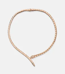 Collar Serpenti Viper de oro rosa de 18 ct con diamantes Collar Serpenti Viper de oro rosa de 18 ct con diamantes