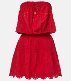 Collette embroidered cotton minidress Collette embroidered cotton minidress