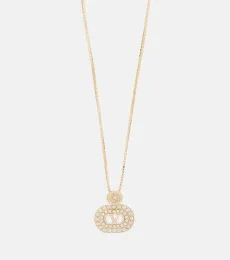 Collier à pendentif VLogo orné de cristaux Swarovski Collier à pendentif VLogo orné de cristaux Swarovski
