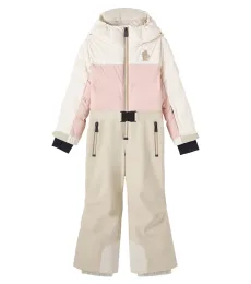 Colorblocked down ski suit Colorblocked down ski suit