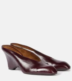 Colt 75 leather wedge mules Colt 75 leather wedge mules
