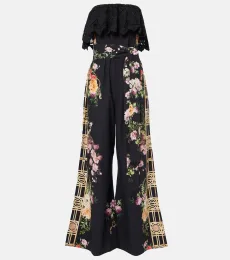 Combi-pantalon en coton à fleurs Combi-pantalon en coton à fleurs