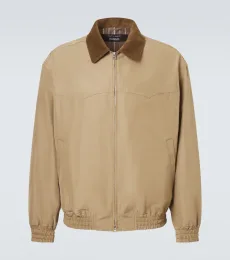 Comme des GarÃons Homme Corduroy-trimmed blouson jacket Comme des GarÃons Homme Corduroy-trimmed blouson jacket