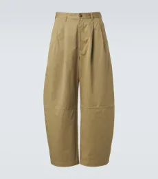 Comme des Garçons Homme Pantalones chinos barrel de algodón y lino Comme des Garçons Homme Pantalones chinos barrel de algodón y lino