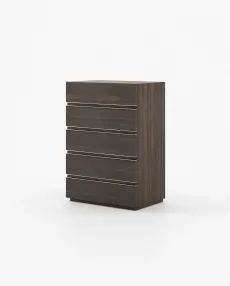 CONNOR Tallboy Chest of Drawers Smoked Eucalyptus Veneer Matte CONNOR Tallboy Chest of Drawers Smoked Eucalyptus Veneer Matte
