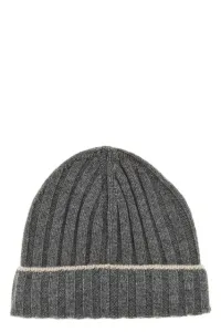 Contrast line beanie - Gray