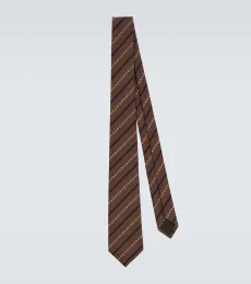 Corbata de jacquard de seda con Horsebit
