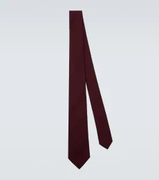 Corbata de jacquard de seda con logo Corbata de jacquard de seda con logo