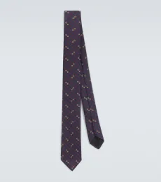 Corbata GG de seda jacquard Corbata GG de seda jacquard