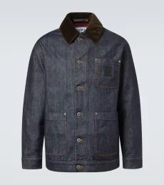 Corduroy-trimmed denim jacket Corduroy-trimmed denim jacket