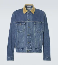 Corduroy-trimmed denim jacket Corduroy-trimmed denim jacket