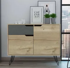 Core Manhattan Bleached Pine 2 Door 1 Drawer Sideboard