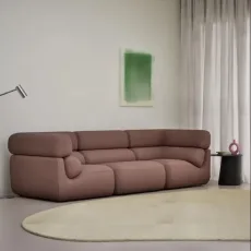 Corner sofa in Powder Pink Wool Corner sofa in Powder Pink Wool