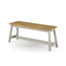 Corona Grey Bench seat - live edge large dining bench