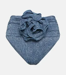 Corsage denim-printed bikini bottoms Corsage denim-printed bikini bottoms