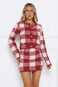 Cosy In London Knit Cardigan Red Cosy In London Knit Cardigan Red