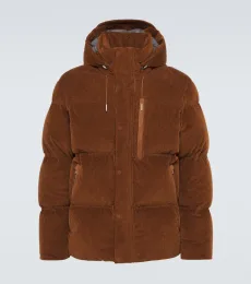 Cotton and cashmere corduroy down jacket Cotton and cashmere corduroy down jacket