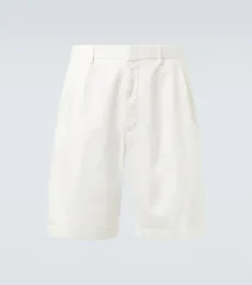 Cotton and linen Bermuda shorts Cotton and linen Bermuda shorts