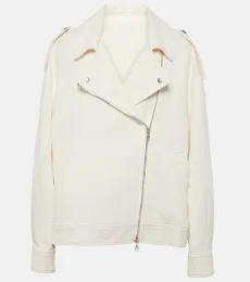 Cotton and linen biker jacket Cotton and linen biker jacket