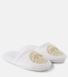 Cotton and linen terry slippers Cotton and linen terry slippers