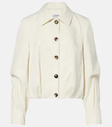 Cotton and silk blouson jacket Cotton and silk blouson jacket