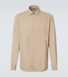 Cotton and wool denim shirt Cotton and wool denim shirt