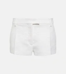 Cotton and wool tweed shorts Cotton and wool tweed shorts