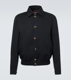 Cotton-blend blouson jacket Cotton-blend blouson jacket