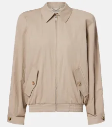 Cotton-blend blouson jacket Cotton-blend blouson jacket