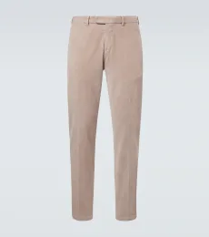 Cotton-blend corduroy slim pants