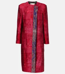 Cotton-blend jacquard coat Cotton-blend jacquard coat