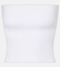 Cotton-blend jersey bandeau top Cotton-blend jersey bandeau top
