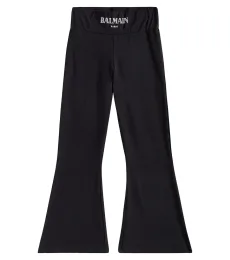 Cotton-blend jersey leggings