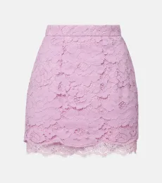 Cotton-blend lace miniskirt Cotton-blend lace miniskirt