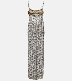 Cotton-blend maxi dress