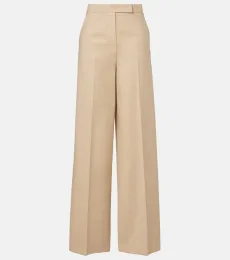 Cotton-blend wide-leg pants Cotton-blend wide-leg pants
