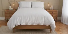 Cotton Collection Dyed Stripe Bed Linen Set - Grey, Super King Cotton Collection Dyed Stripe Bed Linen Set - Grey, Super King