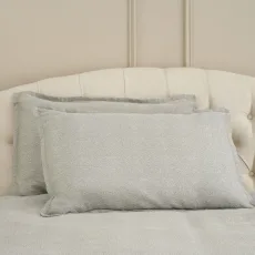 Cotton Collection Soft Jacquard Oxford Pillowcase Pair - Sage