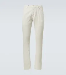Cotton corduroy slim pants