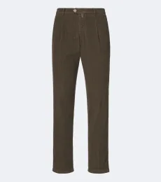 Cotton corduroy tapered pants