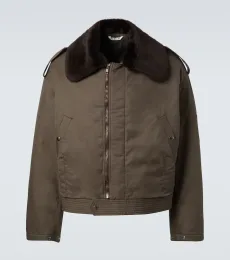Cotton gabardine blouson jacket Cotton gabardine blouson jacket